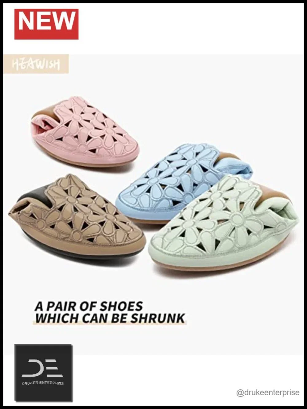 Women's Floral Ballet Flats Slip On Dress Shoes PU Leather Round Toe Casual